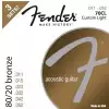 Fender 80/20 Bronze Acoustic Strings, Ball End, 70CL .011-.052 Gauges, 3-Pack struny do gitary akustycznej