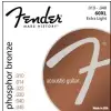 Fender Phosphor Bronze Acoustic Guitar Strings, Ball End, 60XL .010-.048 Gauges, 3-Pack struny do gitary akustycznej