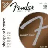 Fender Phosphor Bronze Acoustic Guitar Strings, Ball End, 60L .012-.053 Gauges, 3-Pack struny do gitary akustycznej