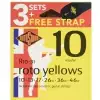 Rotosound R-10 Roto Yellows struny do gitary elektrycznej 10-46 (3-pak + pasek) Rotosound R-10 Roto Yellows struny do gitary elektrycznej 10-46 (3-pak + pasek)