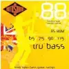 Rotosound RS 88S Tru Bass 88 struny do gitary basowej o krotkiej skali, 65-115 powlekane nylonem