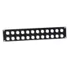 Adam Hall Parts 872214 - Panel z otworami do szafy rack w ksztacie litery U, 19″, 2U, dla 24 gniazd