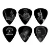 Dunlop Jimi Hendrix Silver Portrait Pick Tin, zestaw kostek gitarowych, medium