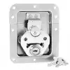 Adam Hall Hardware 17290 LS - Zamek motylkowy, �redni, spr�ynowy, zamykany na klucz, niezagi�ty, g��boko��: 14 mm