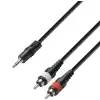 Adam Hall K3 YWCC 0100 kabel 2xRCA / 1x mini TRS 1m