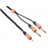 Bespeco SLYMSJ180 kabel jack TRS 1/8″  x  2 jack TS 1/4″ , 1.80m