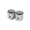 Fender Pure Vintage ′60s Telecaster Knurled Knobs, (2), Chrome/Aluminum