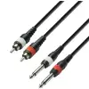 Adam Hall K3 TPC 0100M kabel 2 x RCA / 2 x 6.3 mm Jack, 1 m