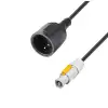 Adam Hall Cables 8101 KF 0150 PCON - 1.5 m przed�u�acz z gumow� os�on� Gniazdo CEE 7/7 do �e�skiego PowerCon, 3 x 1,5mm2