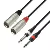 Adam Hall Cables K3 TMP 0100 - kabel 2xXLRm / 2xTS, 1 m