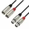 Adam Hall Cables K3 TMF 0100 - kabel 2xXLRm / 2xXLRż, 1 m Adam Hall Cables K3 TMF 0100 - kabel 2xXLRm / 2xXLRż, 1 m