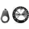Ibanez 4KB27C0004 volume knob W/METAL PLATE SNAP ON plastic