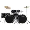 Tama IE72ZH8W-HBK Imperialstar Hairline Black + Meinl HBSB zestaw perkusyjny