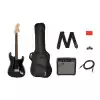 Fender Squier Affinity Stratocaster HSS Pack Charcoal Frost Metallic, gitara elektryczna + wzmacniacz + pokrowiec + pasek + kabel + kostki