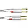 Cordial CFU 1.5 PP-SNOW przewd audio 2x TS - 2x TS 1.5m, kolor biay