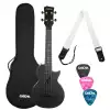 Cascha Carbon Fibre Black Set ukulele koncertowe