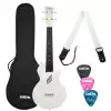 Cascha Carbon Fibre White Set ukulele koncertowe
