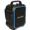 Novox Mobilite Blue przenony system nagonieniowy 60W z mikrofonem bezprzewodowym, MP3/USB/Bluetooth, efekt wietlny LED