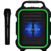 Novox Mobilite Green przenony system nagonieniowy 60W z mikrofonem bezprzewodowym, MP3/USB/Bluetooth, efekt wietlny LED