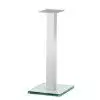 Spectral QS58 AL podstawy g�o�nikowe o wysoko�ci 58cm, szk�o przezroczyste/aluminium