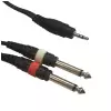 Accu Cable AC J3S-2J6M/1,5 2x jack mono (TS)/ 1x mini jack stereo (mini TRS) 1,5m