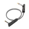 RockBoard Flat Patch Cable Salt&Pepper Tweed Series 30 cm kabel poczeniowy z wtykiem ktowym