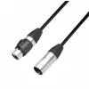 Adam Hall Cables K 4 DGF 0020 IP 65 - DMX Adapter XLR male 5-pin to XLR female 3-pin IP65 0.2 m