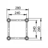 Alu Stage AL34200B - element konstrukcji aluminiowej 290A 2m czarny