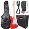 NN EG SET RED zestaw gitarowy gitara elektryczna stratocaster