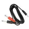 Monacor MCA-204 kabel 1xTRS 3.5  - 2xTS 6.3  2m