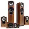 KEF iQ70, iQ10, iQ60c zestaw gonikw do kina domowego (walnut)