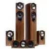 KEF iQ50, iQ10, iQ60c zestaw gonikw do kina domowego (walnut)