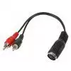 Monacor ACA-15/4 przejciwka DIN=>2 x wtyk RCA