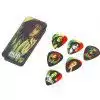 Dunlop Bob Marley PT01M kostki rozmiar: medium - metalowe pudełko zawierające 6 sztuk kostek z wizerunkiem BOB′a MARLEY′a - RASTA 1 Dunlop Bob Marley PT01M kostki rozmiar: medium - metalowe pudełko zawierające 6 sztuk kostek z wizerunkiem BOB′a MARLEY′a - RASTA 1