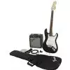 Fender Squier Affinity Stratocaster SSS BLK gitara elektryczna, zestaw (wzmacniacz 10W, pokrowiec, akcesoria)