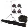 American DJ Mega TRIPARSET - zestaw 4 x Mega TriPar + statyw z ramp� + zestaw pokrowc�w.