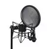 LD Systems DSM400 uniwersalny uchwyt mikrofonowy antywibracyjny typu ″koszyk″, 43-49 mm (czarny) z oson do mikrofonu typu Pop Filter (rednica 130 mm)