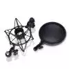 LD Systems DSM400 uniwersalny uchwyt mikrofonowy antywibracyjny typu ″koszyk″, 43-49 mm (czarny) z oson do mikrofonu typu Pop Filter (rednica 130 mm)