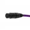 4Audio MIC PRO 6m Stealth Purple przew�d mikrofonowy w oplocie (czarny) XLR-F - XLR-M (z��cza czarne, z�ocone) Neutrik
