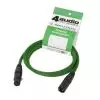 4Audio MIC PRO 1,5m Stealth Green przew�d mikrofonowy w oplocie (zielony) XLR-F - XLR-M (z��cza czarne, z�ocone) Neutrik