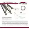 DuraTruss DT 34/2-200 krata quadro element konstrukcji aluminiowej 200cm