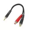 Klotz AYS-4 kabel 2x RCA gniazdo <-> 1x mini TRS wtyk 0,2 m