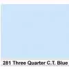 Lee 281 Three Quarter C.T.Blue 3/4 filtr barwny folia - arkusz 50 x 60 cm