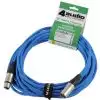 4Audio MIC PRO 10m Blue przewd mikrofonowy XLR-F - XLR-M z opask (niebieski) Neutrik